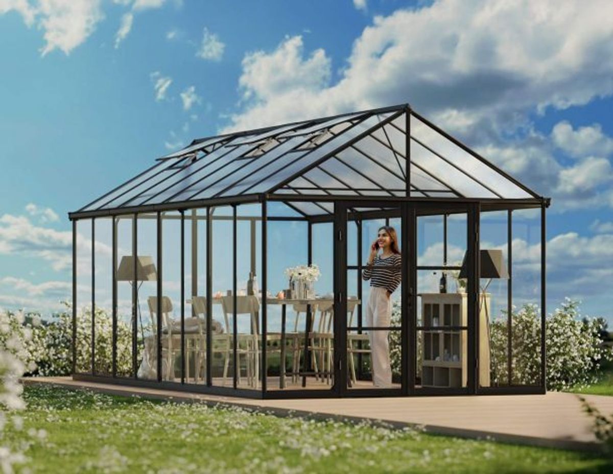 Canopia by Palram drivhus Aria 304 x 608 cm sort polykarbonat 707661