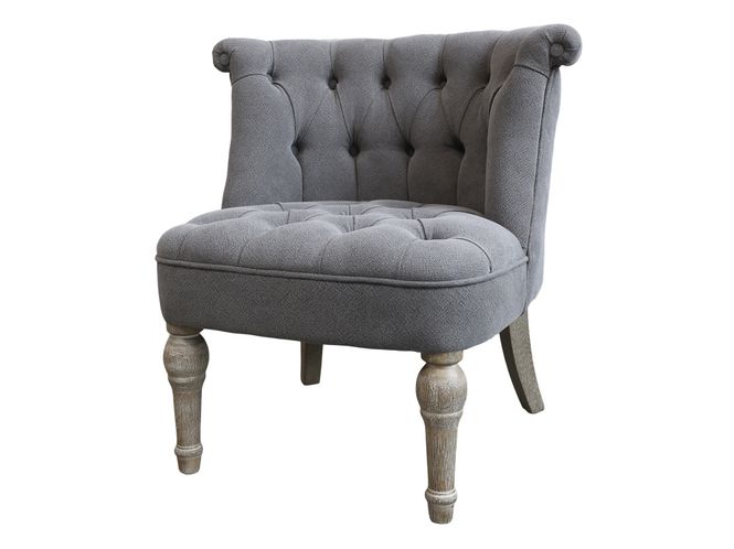 Hovedbilde Chic Antique Fransk lenestol i linstoff 41032025