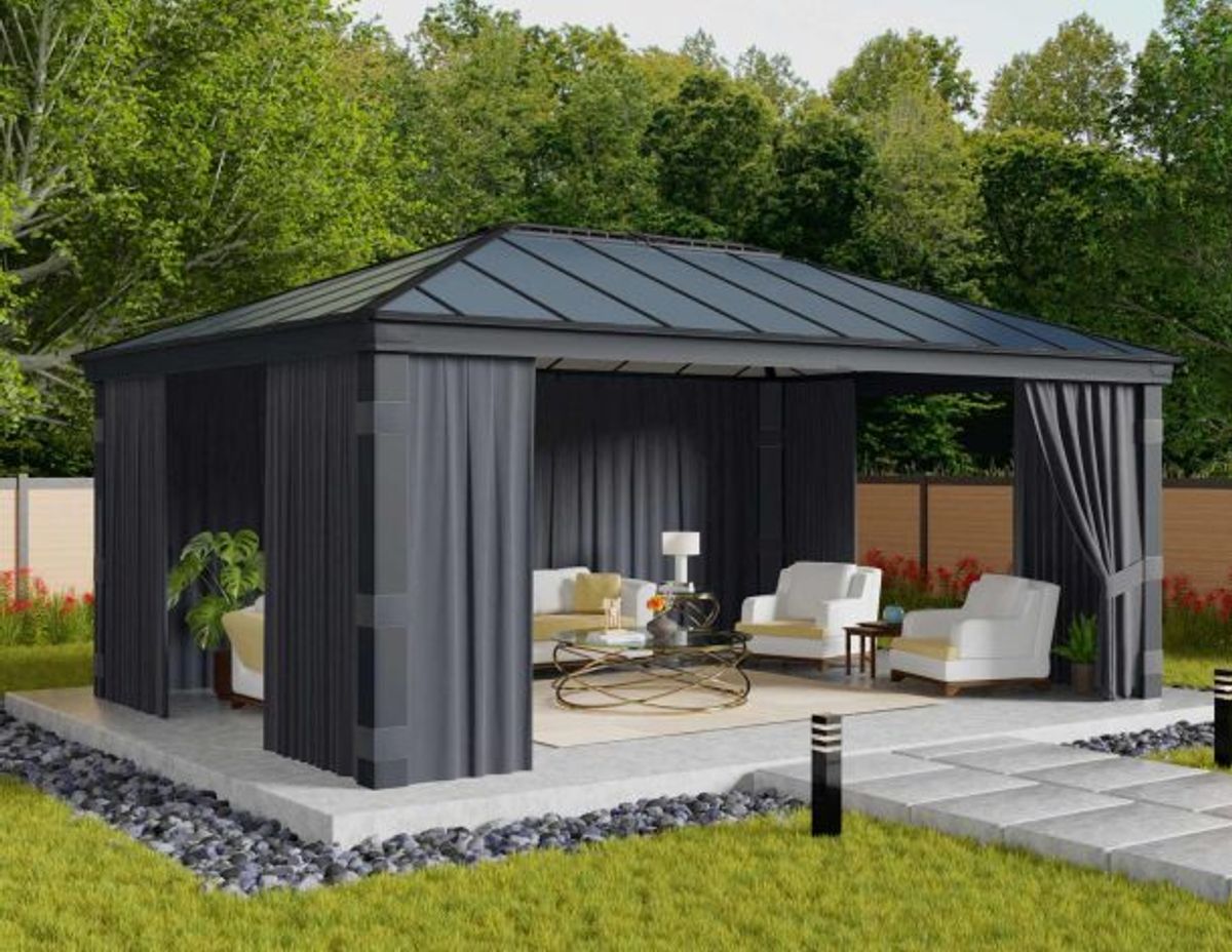 Canopia by Palram - Gazebo Dallas - Gardiner 422 x 607 cm - 4Pk 707219