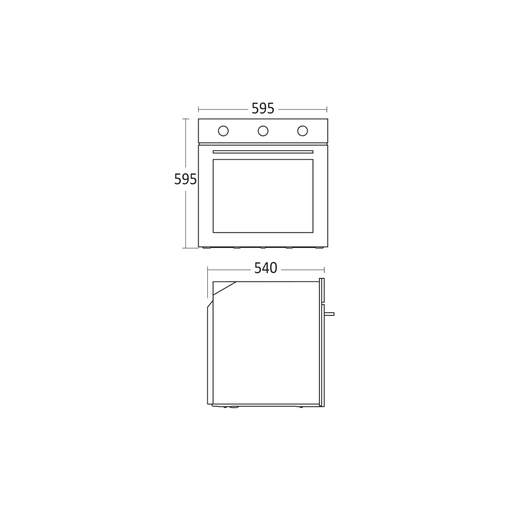 Scandomestic stekeovn hvit 60 cm OVB70CWA
