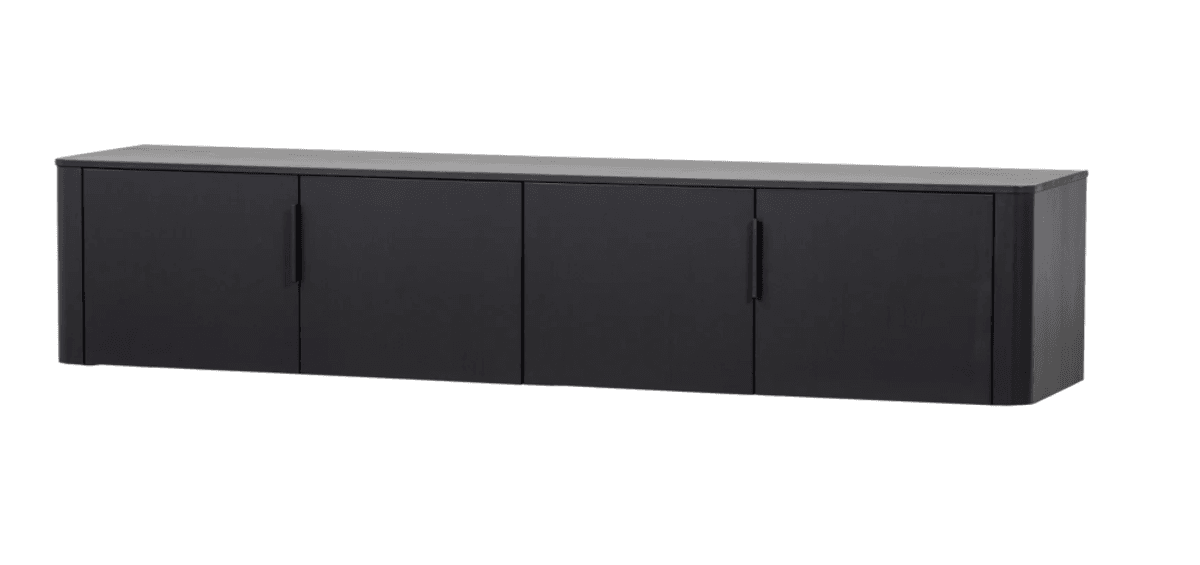 WOOOD Gunnar TV benk 200 cm i furu matt sort 377594-MZ