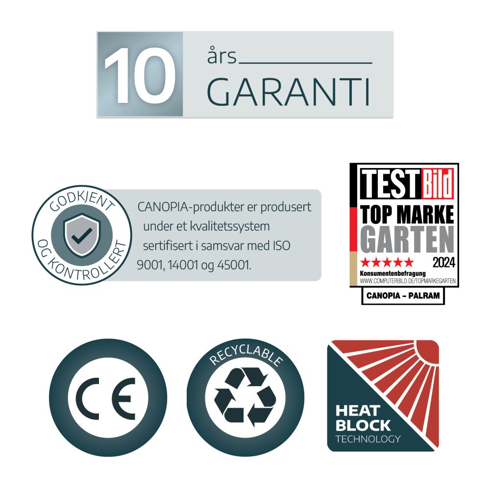 Canopia by Palram Carport Arcadia 649 x 359 cm Grå