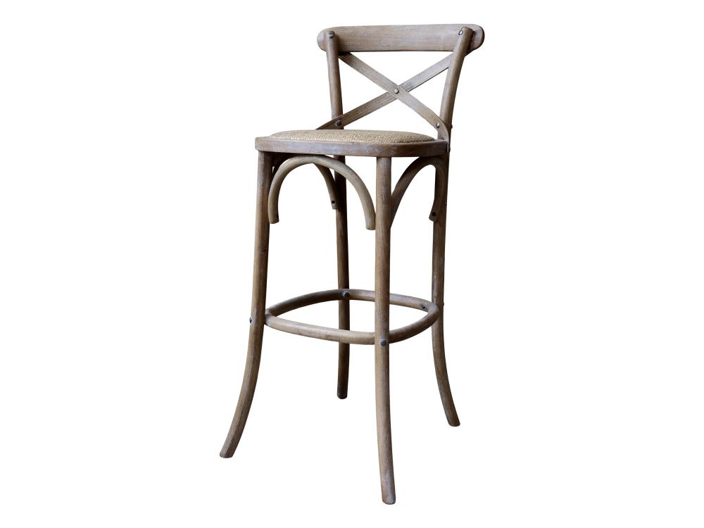 Chic Antique Fransk barstol med flettet sete 41067900