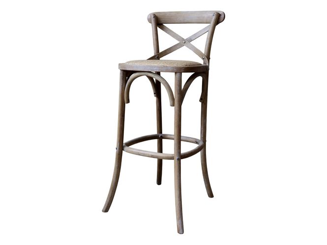 Hovedbilde Chic Antique Fransk barstol med flettet sete 41067900