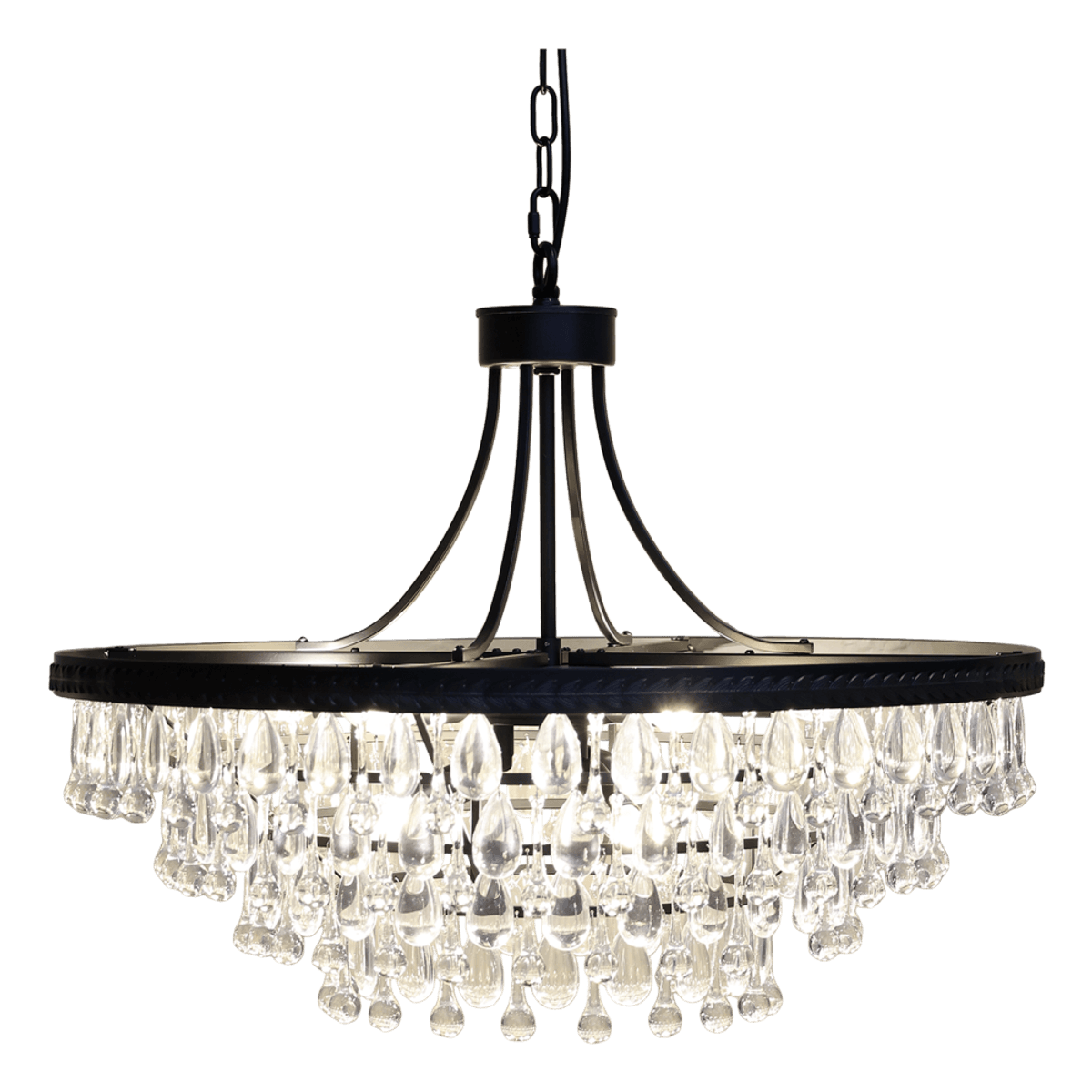 Chic Antique lysekrone Versailles med dråpeformede glassprismer H59 Ø90 cm 71140124