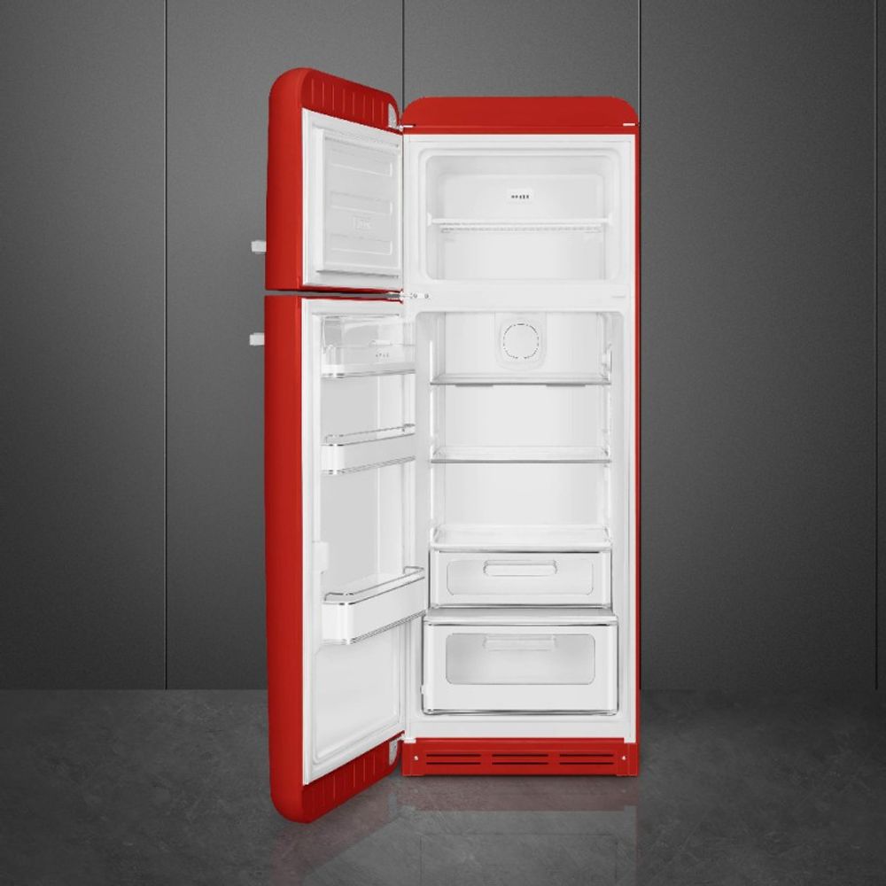 Smeg kombiskap rød 50`s retro FAB30LRD5 
